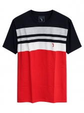 Camiseta Aleatory Listrada Masculina Original - Vermelho