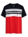 Camiseta Aleatory Listrada Masculina Original - Vermelho