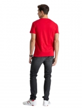 Camiseta Tommy Hilfiger Básica Masculina Gola Careca - Vermelho
