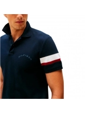 Camiseta Polo Tommy Hilfiger Manga Global Srtipe Big