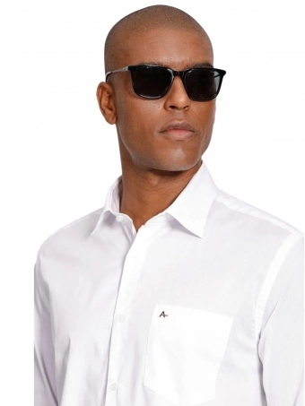 Camisa Manga Longa Aramis Regular Tricoline Com Bolso
