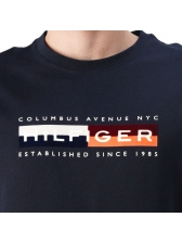 Camiseta Tommy Hilfiger Estampada Blocos de cores - Marinho