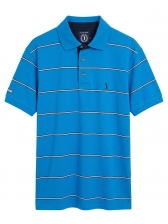 Camiseta Aleatory Polo Listrada Masculino Original - Azul