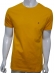 Camiseta Tommy Hilfiger Básica Masculina Gola Careca - Mostarda