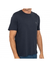 Camiseta Masculina Lisa Aleatory Original Logo Bordado - Azul Marinho