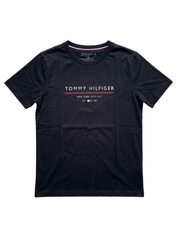 Camiseta Masculina Tommy Hilfiger Estampada Original - Preto