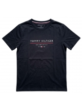 Camiseta Masculina Tommy Hilfiger Estampada Original - Preto