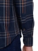 Camisa Manga Longa Aramis Slim Sarja Xadrez Caqui