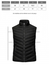 Colete Masculino Puffer Metalasse Preto Crocker Original - Preto
