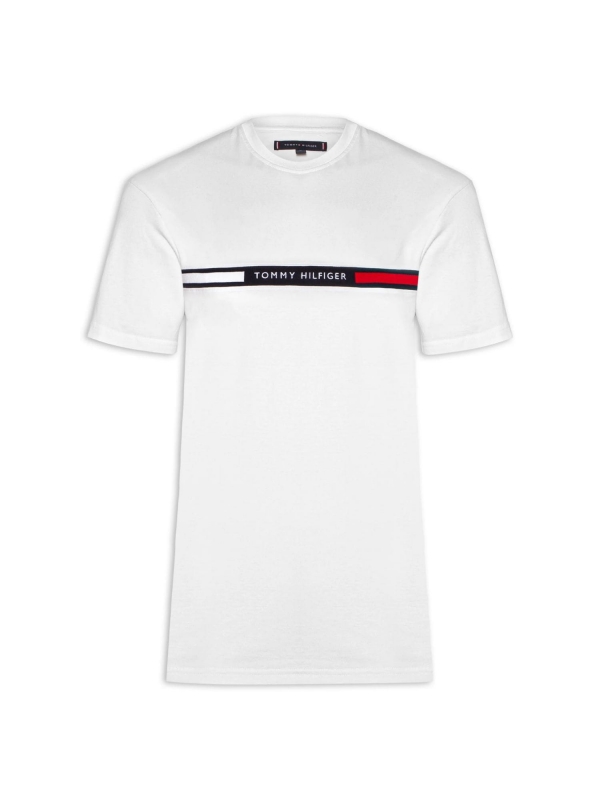 Camiseta Tommy Hilfiger Masculina Chest Insert Tee - Branco