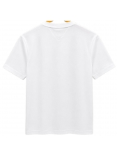 Camiseta Masculina Basica Logo Bordada Tommy Hilfiger Original - Branco