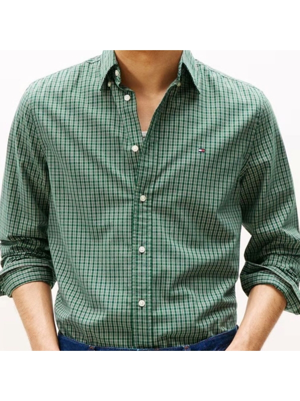 Camisa Manga Longa Tommy Hilfiger Masculina Regular Fit Xadrez