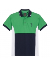 Camiseta Masculina Polo Aleatory Listrada Original - Verde