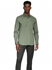Camisa Masculina Slim Tricoline Stretch Aramis Original - Verde Escuro
