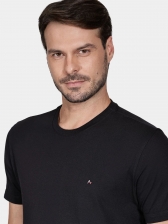 Camiseta basica masculino aramis regular lisa - Preto