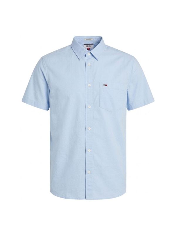 Camisa Masculina Classica Manga Curta Tommy Jeans Original - Azul