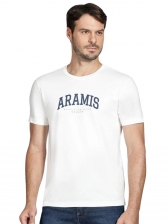 Camiseta Aramis Masculina Regular College Club - Branca