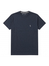 Camiseta Masculina Lisa Aleatory Original Logo Bordado - Chumbo Mescla