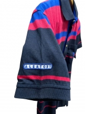 Camiseta Polo Aleatory Listrada Masculino Original - Azul