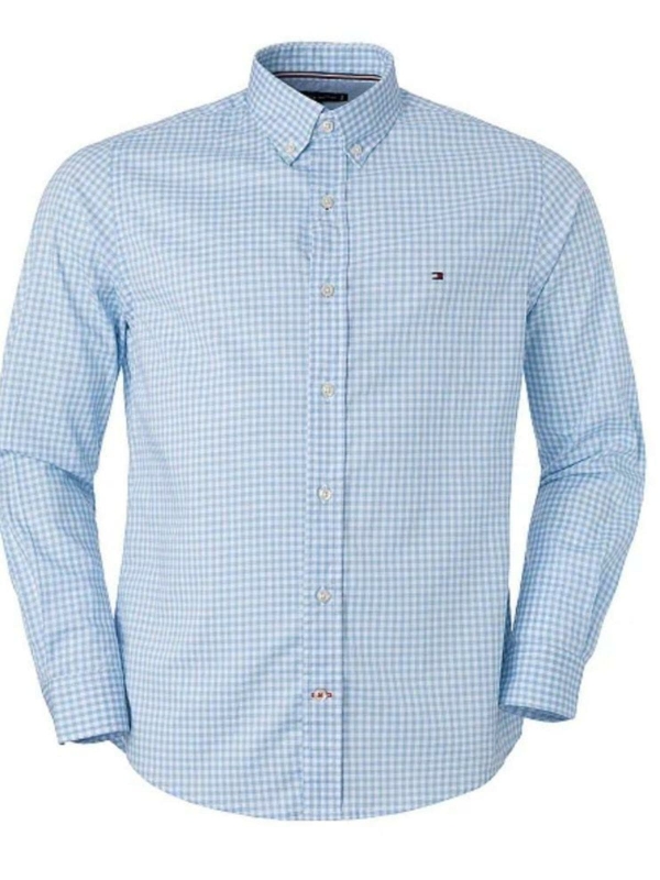 Camisa Manga Longa Tommy Hilfiger Xadrez Original - Azul