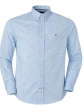 Camisa Manga Longa Tommy Hilfiger Xadrez Original - Azul