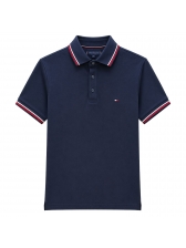 Camiseta Masculina Polo Diferenciada Tommy Hilfiger Original - Marinho