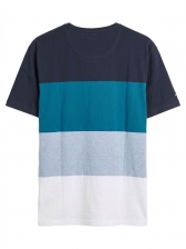 Camiseta Masculina Listrada Aleatory Original - Azul