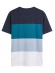 Camiseta Masculina Listrada Aleatory Original - Azul