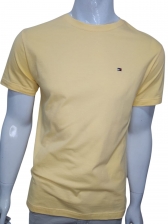 Camiseta Tommy Hilfiger Básica Masculina Gola Careca - Amarelo Claro