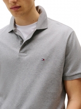 Camiseta Polo Tommy Hilfiger Regular Cotton - Cinza Mescla