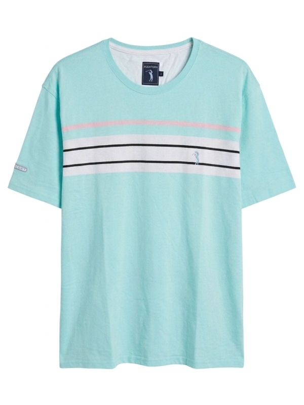 Camiseta Masculina Aleatory Listrada Original - Azul