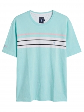 Camiseta Masculina Aleatory Listrada Original - Azul