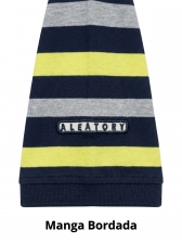 Camiseta Polo Aleatory Listrada Masculino Original - Amarelo