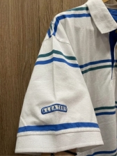 Camiseta Aleatory Polo Listrada Masculino Original - Branco