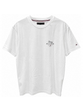 Camiseta Masculina Tommy Hilfiger Logo Estampada Original - Branco