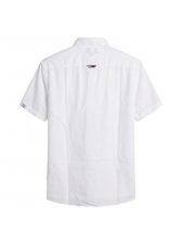 Camisa Masculina Classica Manga Curta Tommy Jeans Original - Branco