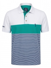 Camiseta Aleatory Polo Listrada Masculino Original - Verde