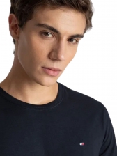 Camiseta Tommy Hilfiger Básica Masculina Gola Careca - Marinho