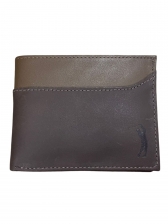 Carteira Masculina Aleatory em Couro Legítimo Slim Bicolor