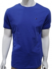Camiseta Tommy Hilfiger Básica Masculina Gola Careca - Azul Bic