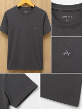 Camiseta basica masculino aramis regular lisa - Cafe