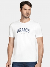 Camiseta Aramis Masculina Regular College Club - Branca
