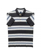 Camiseta Masculina Polo Aleatory Listrada Original - Cinza