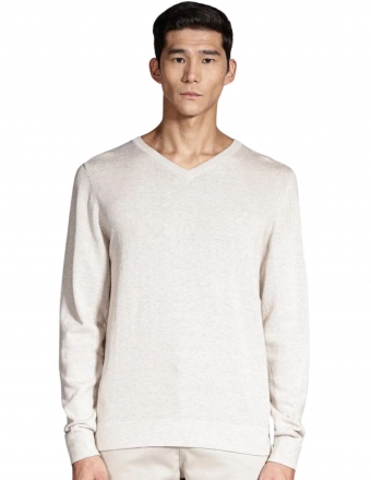 Suéter Aramis Tricot Manga Longa Gola V