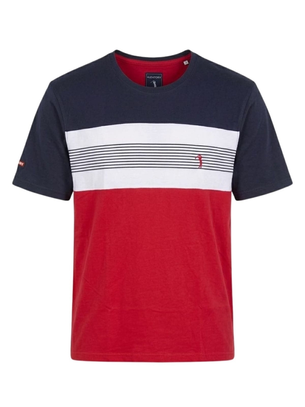 Camiseta Masculina Aleatory Listrada Original - Vermelho