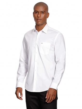 Camisa Manga Longa Aramis Regular Tricoline Com Bolso