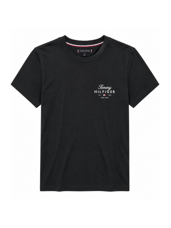 Camiseta Masculina Tommy Hilfiger Logo Estampada Original - Preto