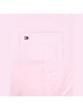 Camisa Oxford Light Manga Curta Tommy Hilfiger Original - Rosa