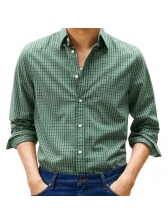 Camisa manga Longa Tommy Hilfiger Masculina TH FLEX Regular Fit Mini Xadrez Verde