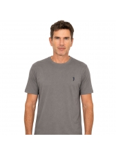 Camiseta Masculina Basica Aleatory Original - Cinza Escuro